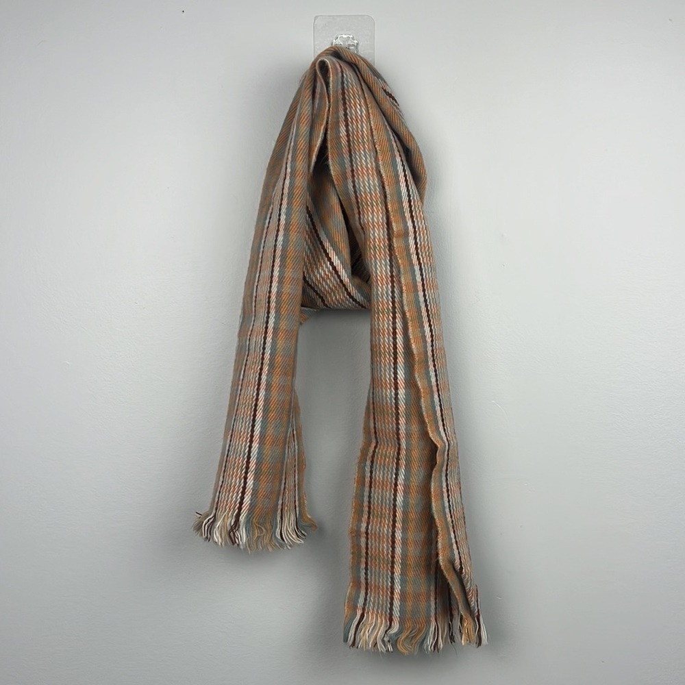 Neutral plaid academia fringe gender neutral cozy scarf